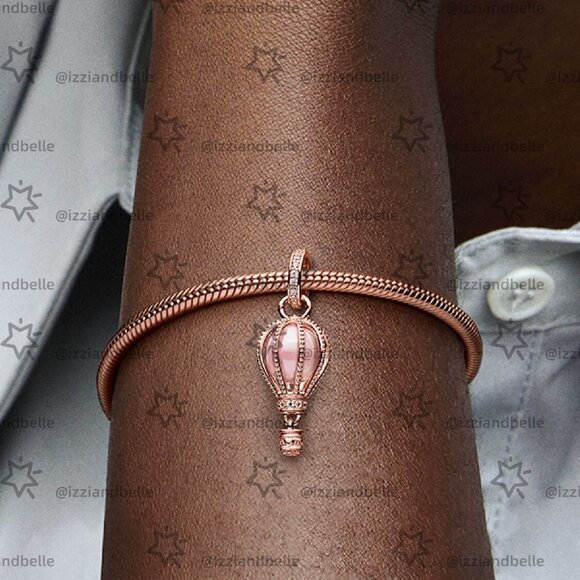 Pandora Sparkling Pink Hot Air Balloon Dangle Charm - Picture 5 of 6